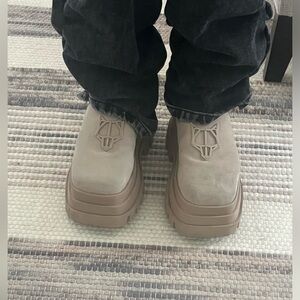 Naked Wolfe Tan Platform Shoes